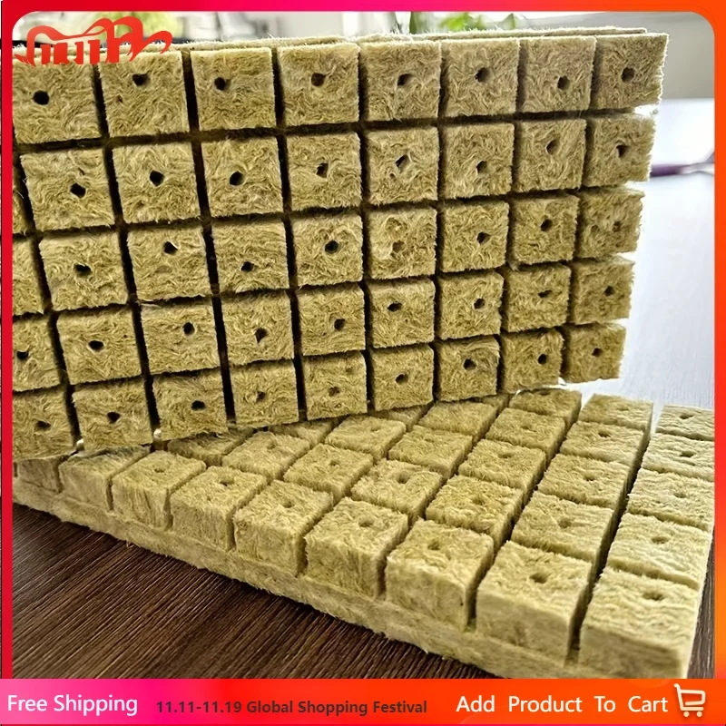 

50pcs Green Seed Starter Cubes - Flexible,Textured Surface for Optimal Germination, Ideal for Hydroponic & Soilless Planting