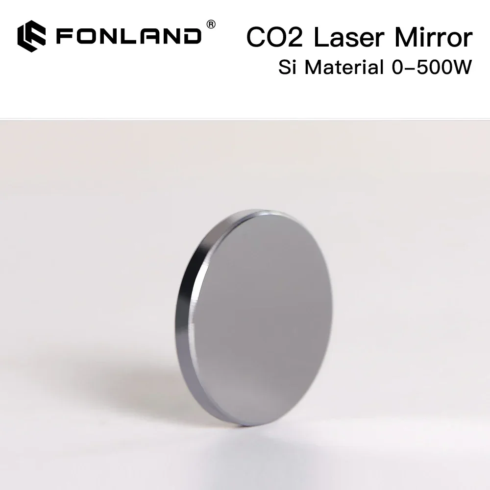 Co2 Laser Si Reflective Mirrors Lens 500W Refiectivity 99.6% Black-Coating Reflector Lens for CO2 Laser Engraver Machine