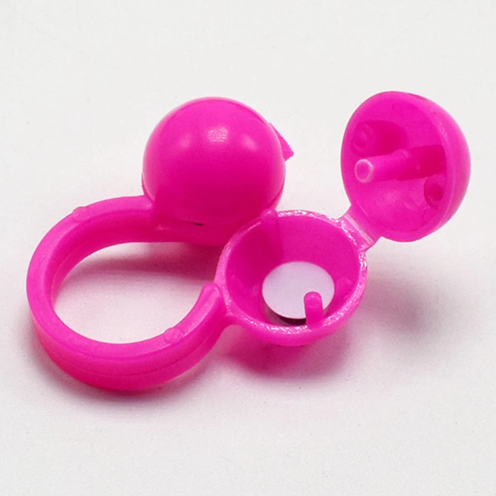 

50pcs Big Eyes Ring Finger Puppets Multicolor Plastic Smooth Kids Funny Toys Creative Learning Role Playing Games Gifts