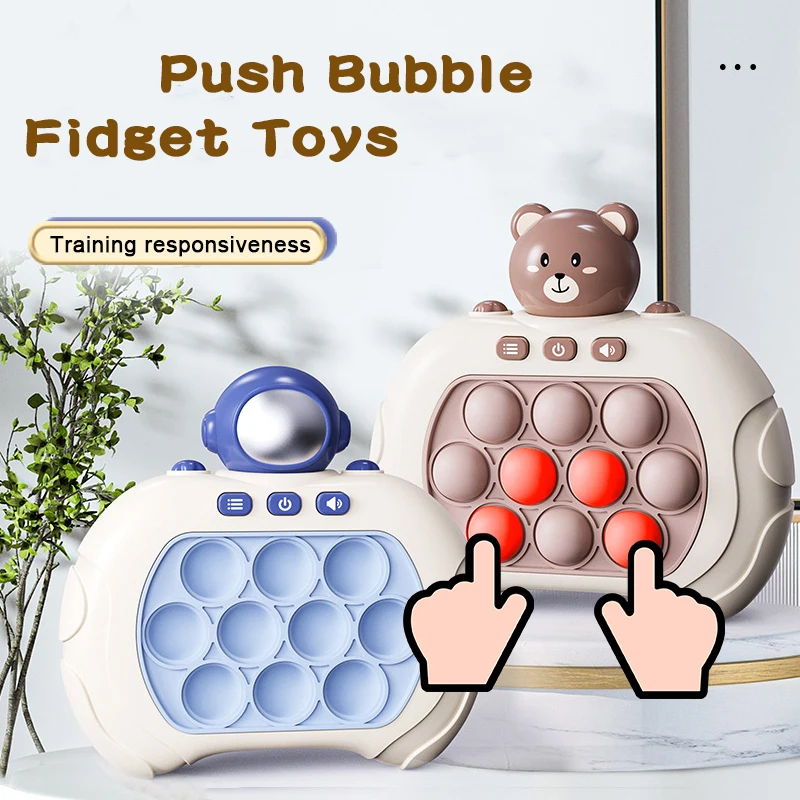 

Quick Push Bubbles Game Machine Toys Whac-A-Mole Squeezing Toys Anti Stress Sensory Bubble Fidget Toy Gifts For Electronic Kids