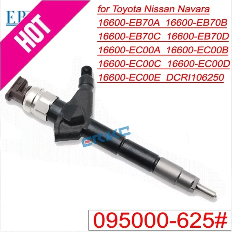 

DCRI106250 16600-EB70B Common Rail Injection 095000-6251 095000-6250 DIESEL FUEL INJECTOR for TOYOTA Nissan Navara 16600-EB70A