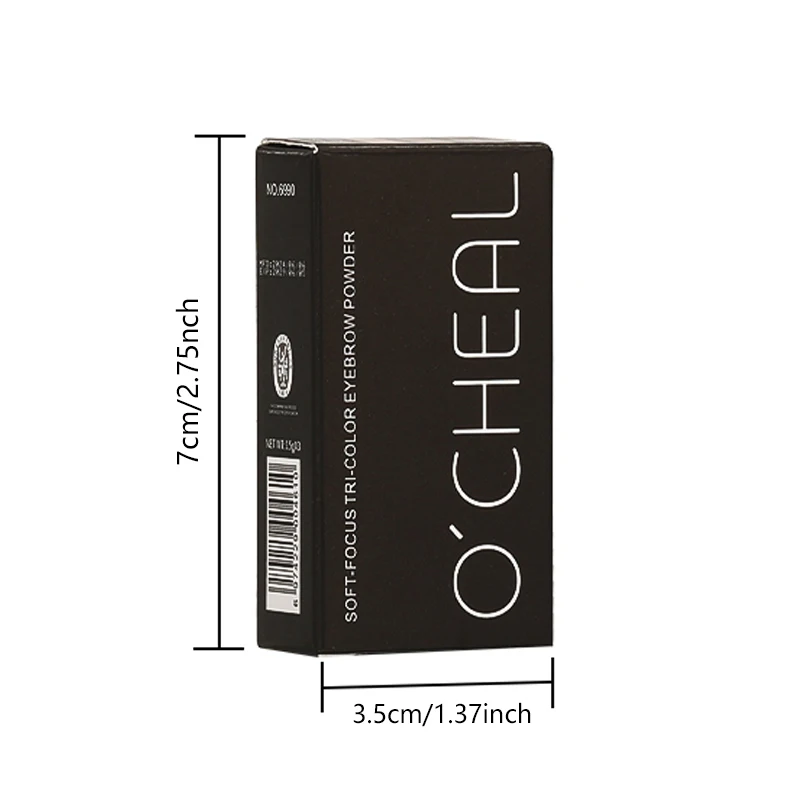 3色のアイブロウパウダー、色持ちが良く、ウォータープルーフ、塗りやすい、初心者にも適したナチュラルなメイク効果