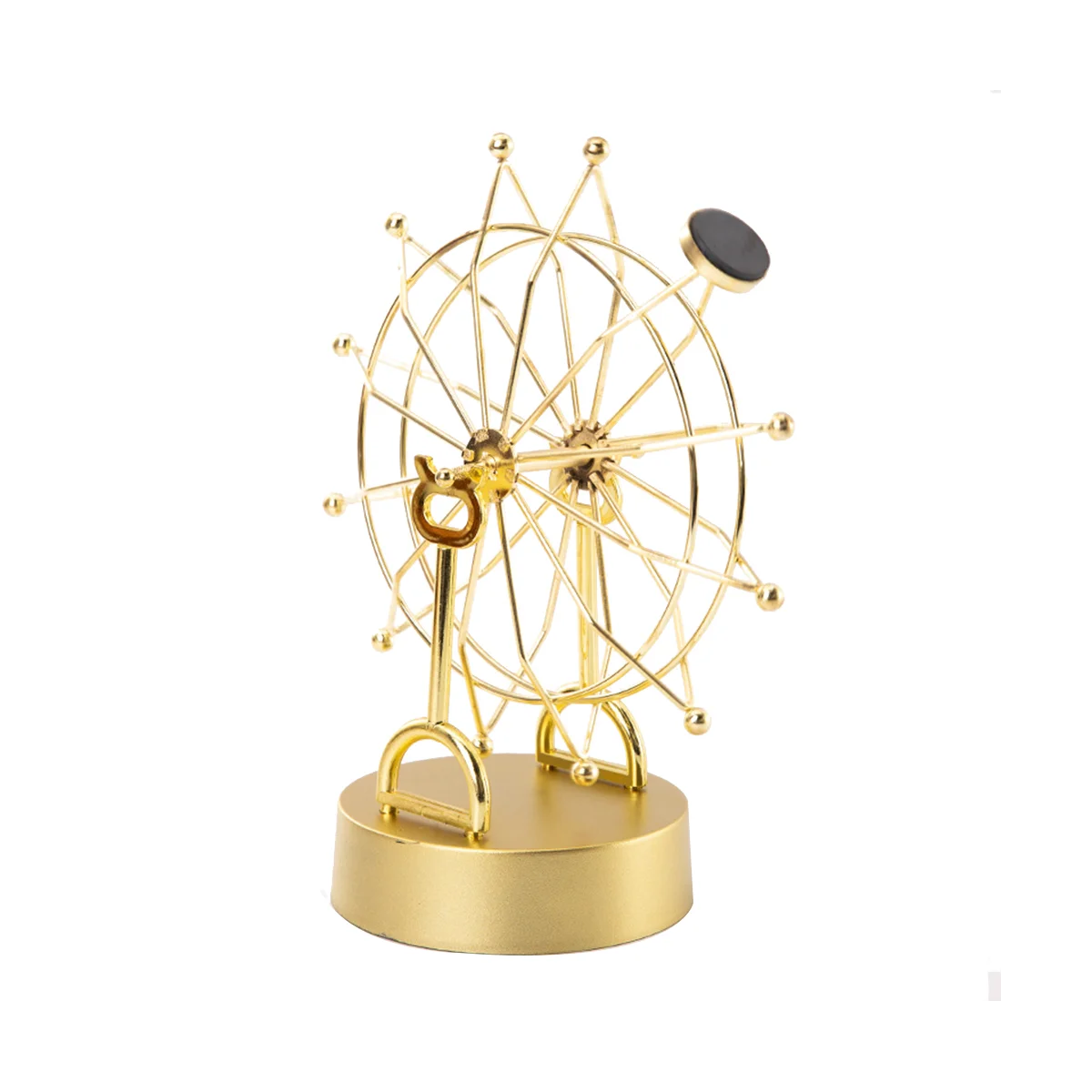 Creative Metal Ferris Wheel Yongdong Instrument Pendulum Miniatures Newton Rotating Color Track Wobbler Room Ornament