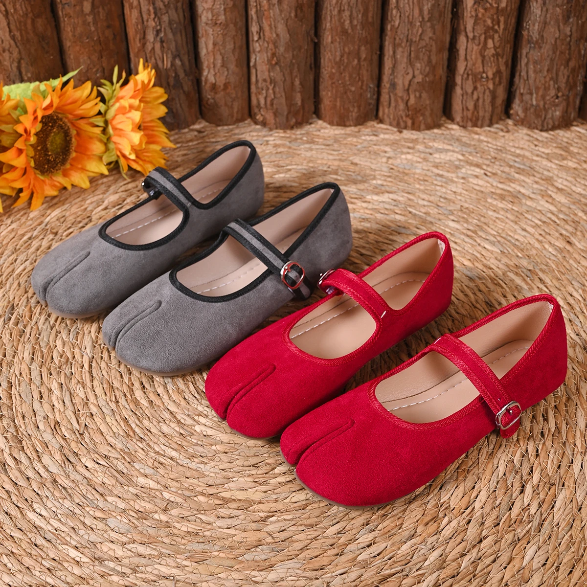 

Flat Shoes for Women 2025 Spring and Autumn Mary Jane Shoes Woman French Round Toe Flats Women's Shoes Plus Size 41 42