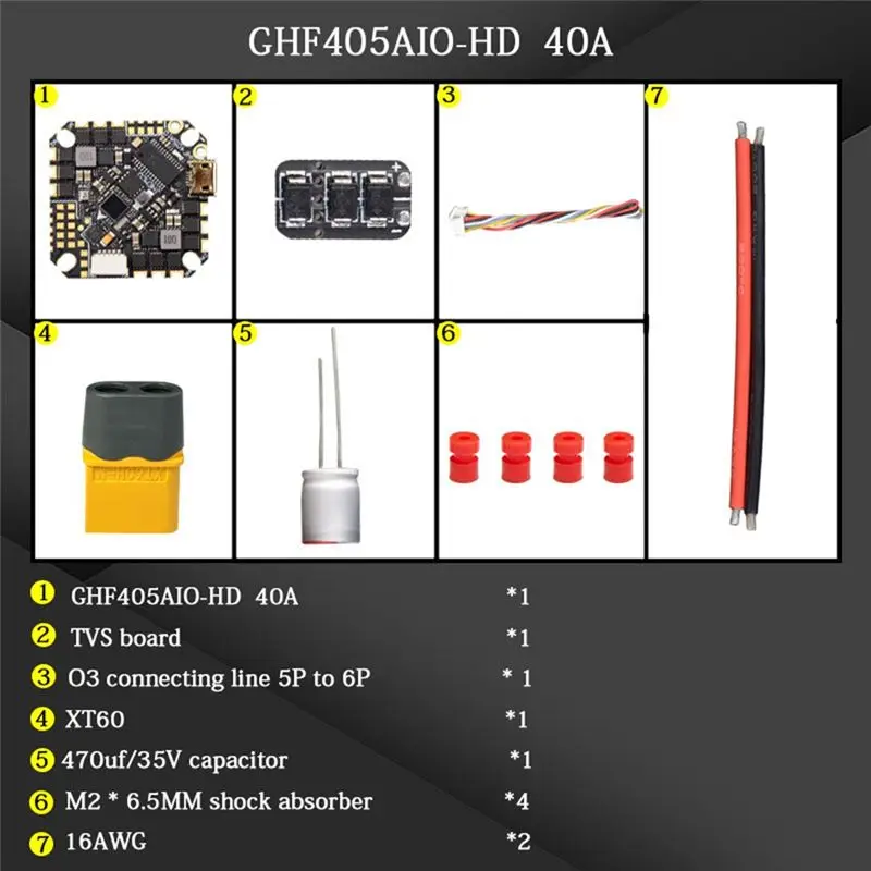 ABTI-GHF405AIO-HD 40A AIO Kont – Drone Racing Flight Controller recenzja i cena