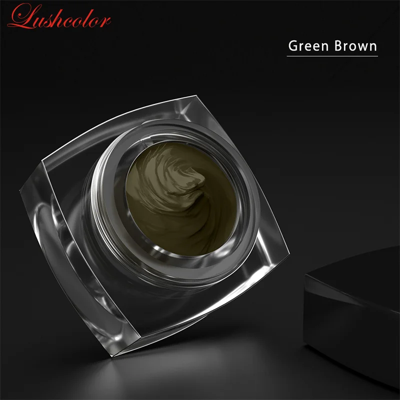 Lushcolor Cream Pigments for Microblading Green Brown Eyebrow Tattoo Ink Professional Permanent Makeup Tattoos Supplies 5ML 1Pc