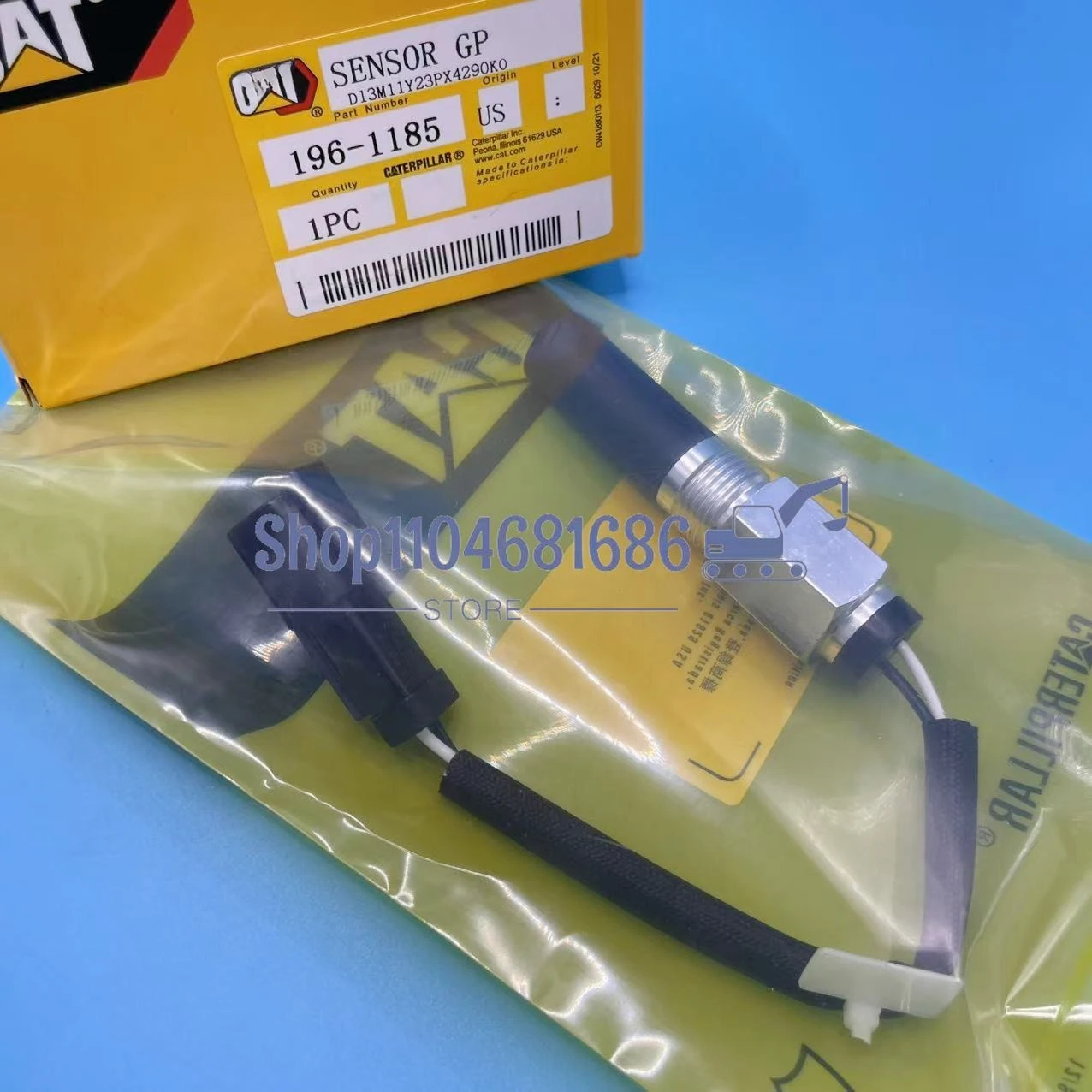 

196-1185 Высококачественный экскаватор 3056E 3126B 3516B Датчик скорости дизельного двигателя 1961185