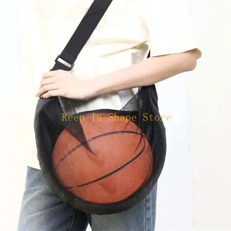 

U1JC Sports Equipment Bag for Basketball Football Mesh Bag, Adjustable Basketball Bag