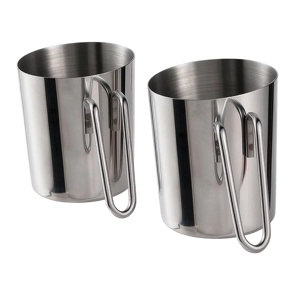 304 SS Inverted Mouthwash Cup with Hygienic Smooth and Stable Base Design for Bathroom Counter Use 12x8.7x7.7cm Size