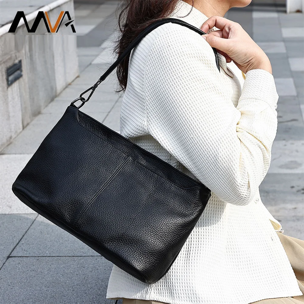 MVA Women Shoulder Bag Large Leather Handbag Fashion Dinner Bag Luxury Satchel Multi-Pockets Crossbody Shoulder Bag Phone Purse