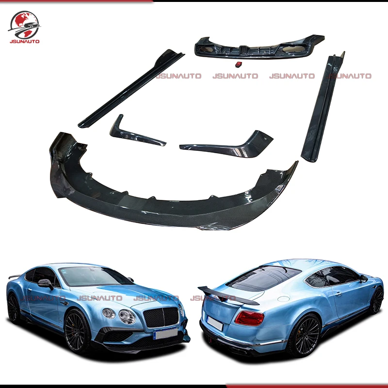 

Комплект тюнинга премиум-класса из углеродного волокна в стиле ST для Bentley Continental GT 15-17, передний диффузор, боковая юбка, аксессуары для задней губы