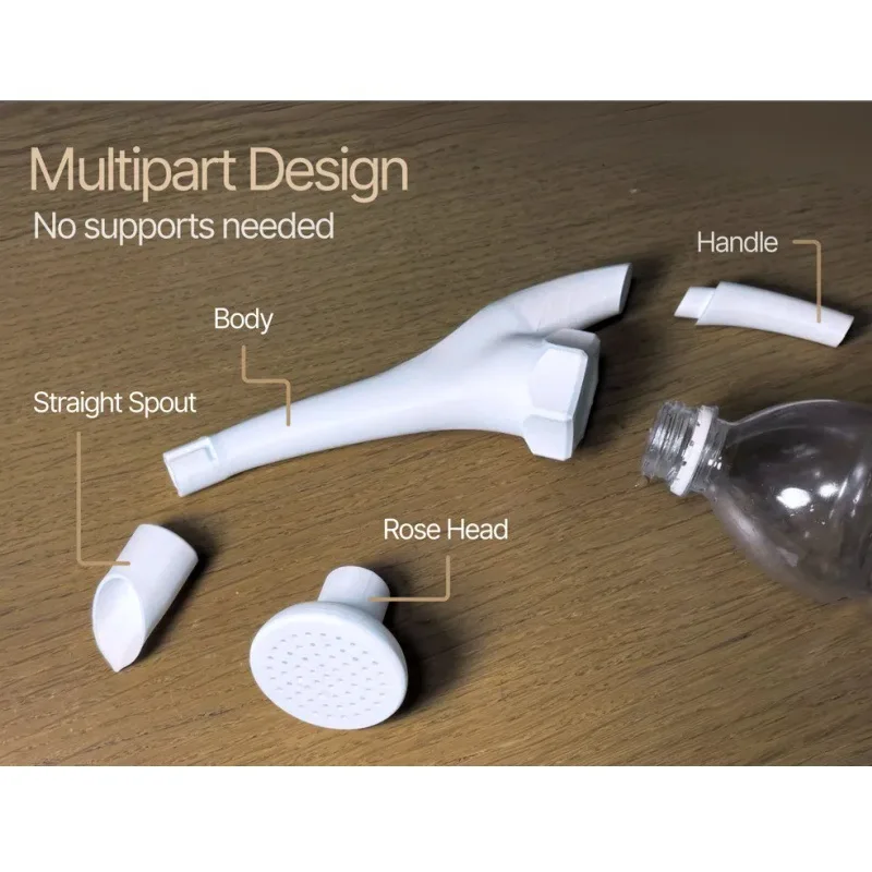 2‑in‑1 Bottle Cap Watering Spout, 3D Printed Garden Watering Tool, Convert PET Bottle to Plant Watering Can for Houseplants