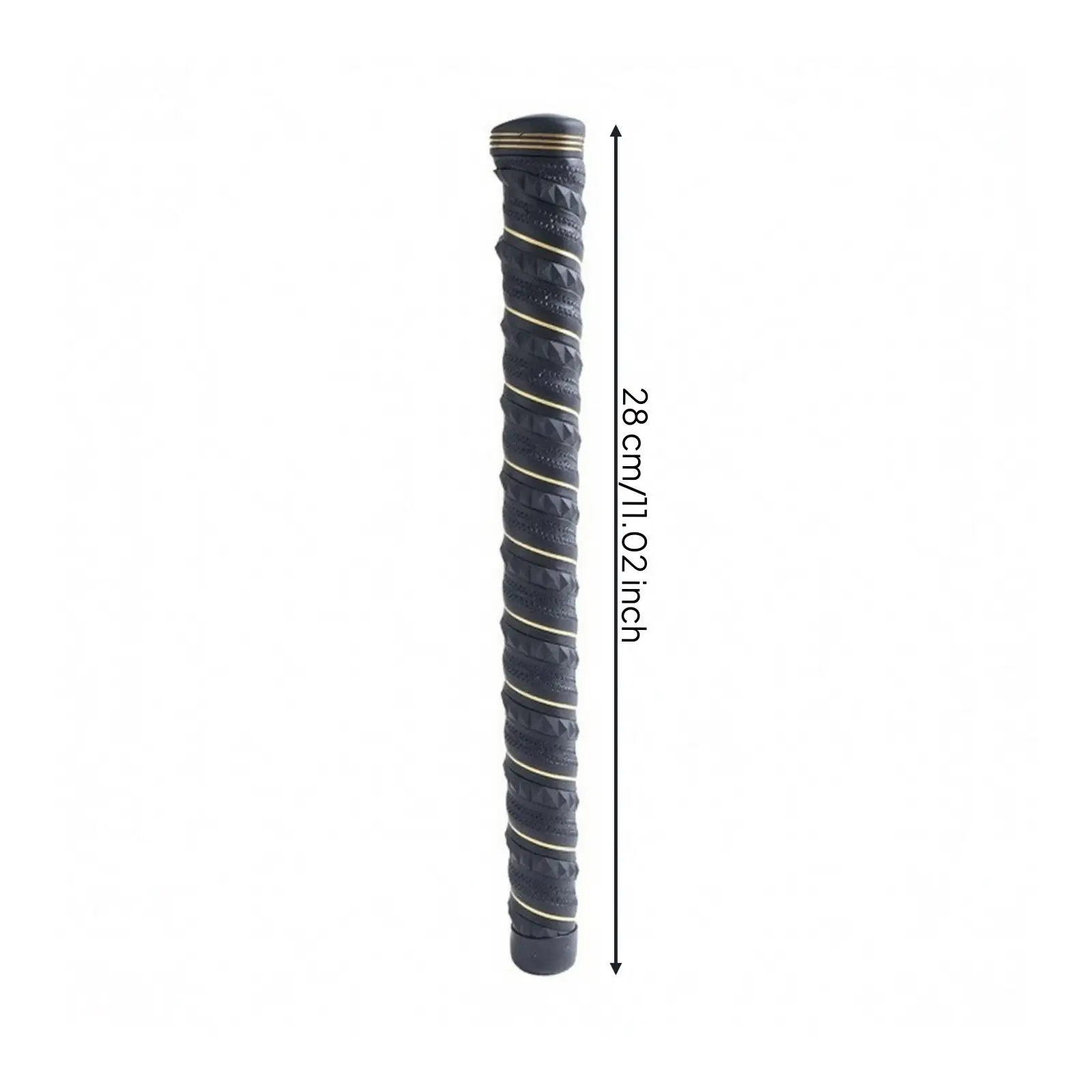 Spiral Wrap Golf Grip 28cm Textured Rubber Club Handle for Smooth Swing Control