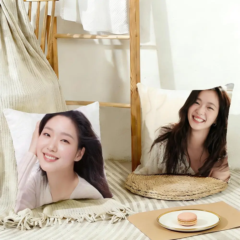 Elegant Actress K-Kim Go-eun Cushion Cover Cozy Pillowcase Holiday House Interior Sofa Bedroom Accessories