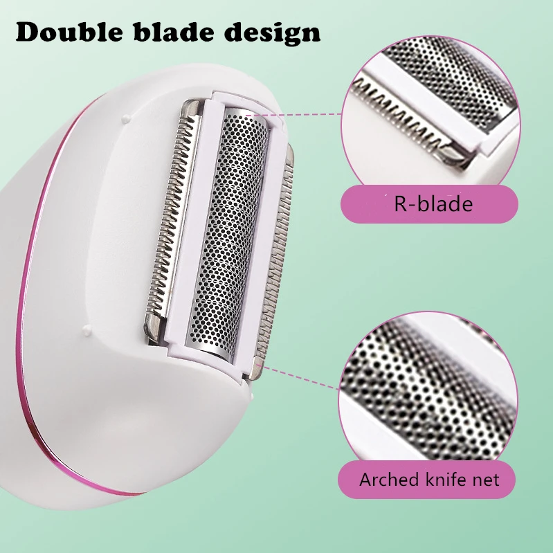 3 In1 Waterproof Hair Removal Appliance Lady Shaver Callus Remover Electric Rechargeable Epilator