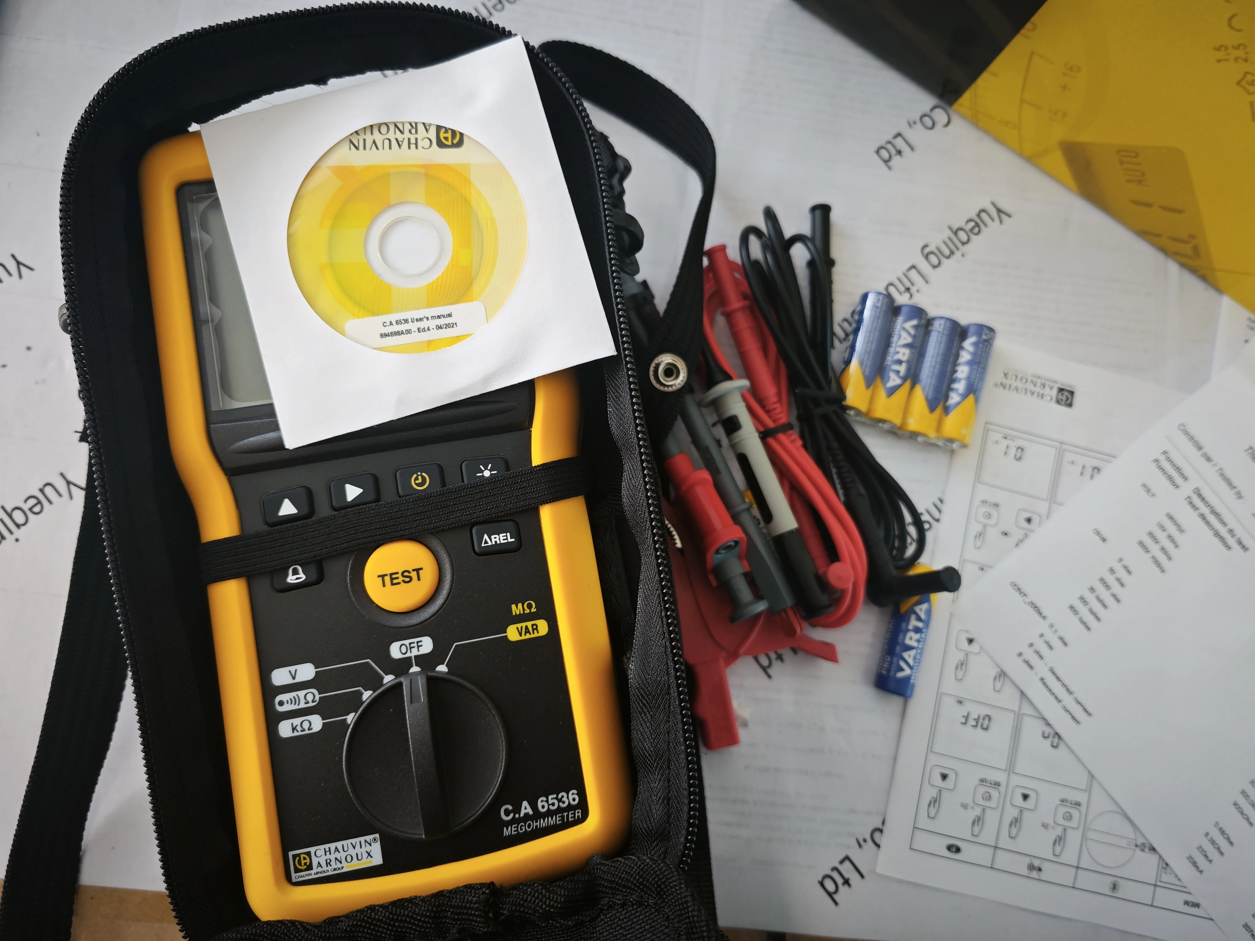 أفضل سعر CA 6536 جهاز قياس Megohm الرقمي 100 فولت جهاز اختبار مقاومة العزل CA6536