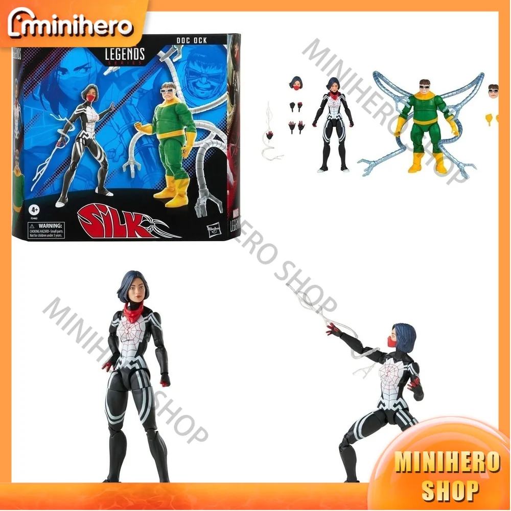 

In Stock Hasbro Marvel Legends Silk Doctor Octopus 2 Pack 15 cm Collectible Action Figure Set Anime Toy Model