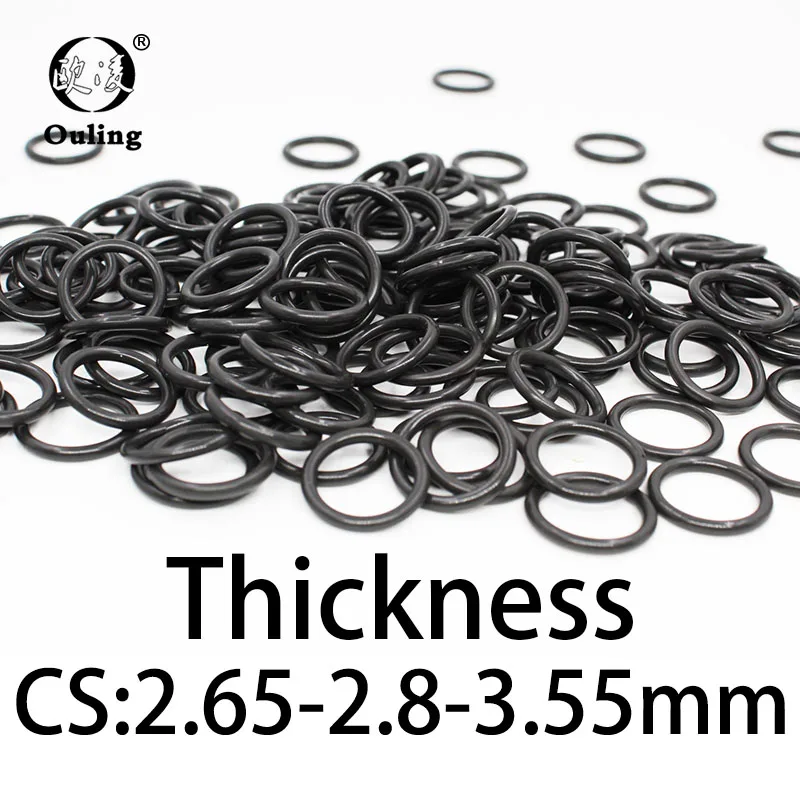 O-ring thickness 2.65/2.8/3.55mm CS NBR Nitrile sealing temperature resistant gasket rubber ring complete in specifications