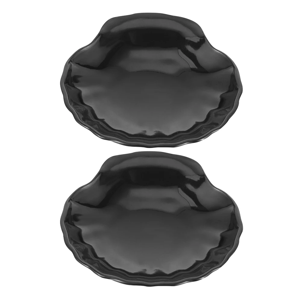 

2Pcs Shell Shaped Soap Dish Non Slip Bottom Bathroom Organizer Elegant Design Multi Functional Storage Soap Dish