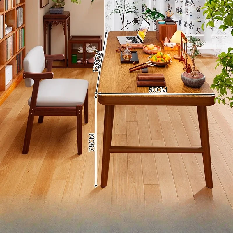 Pure solid wood calligraphy table, household computer desk, balcony office