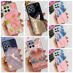 For Huawei Honor X6a X6s X6 4G Case Cover Jelly Luxury Transparent Back Cover Honor X8 5G Soft Silicone Cover 26 Letter Pattern