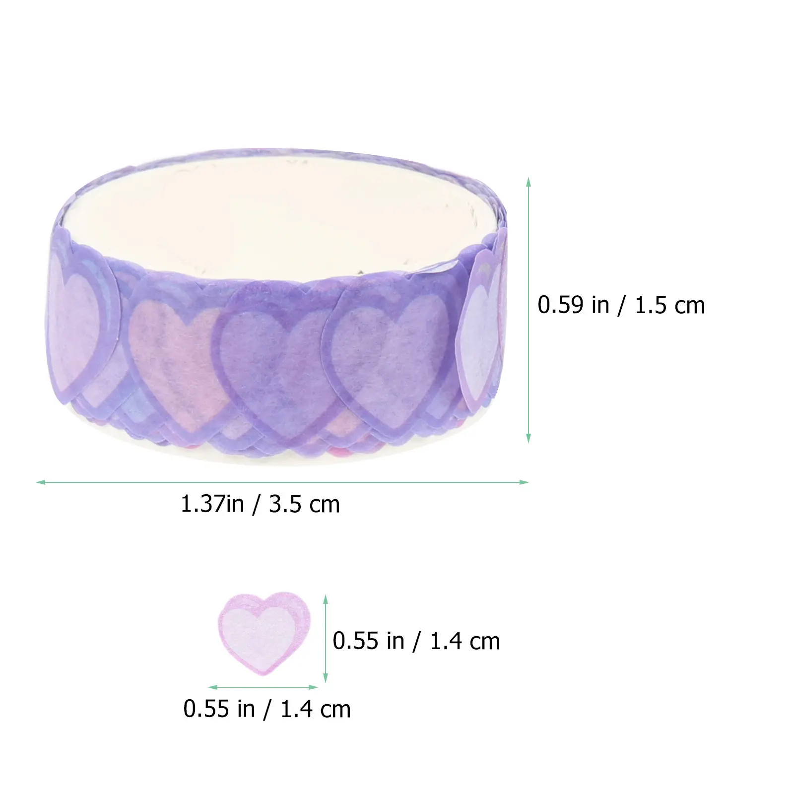 6Rolls Rolls Heart Shape Washi Stickers Decorative For Photo Frame Decoration Scrapbook Craft Scrapbooking
