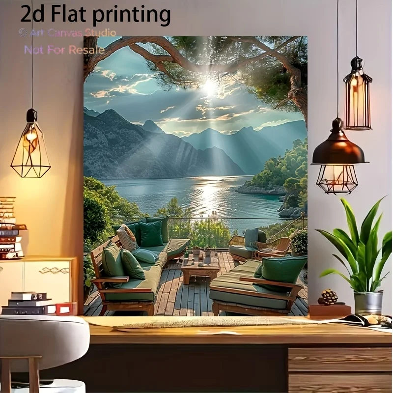 Professional Art Use A Digital Painting Set, Perfect for Enjoying The View from The Terrace. Dimensions: 40Cm X 50Cm. Ideal f