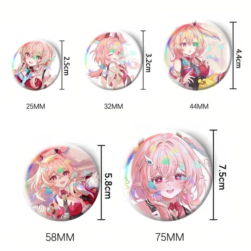 Linnea Cute Genshin Impact 75mm 44mm 25mm Brooch Backpack Hat Pins Accessories Toys Badge