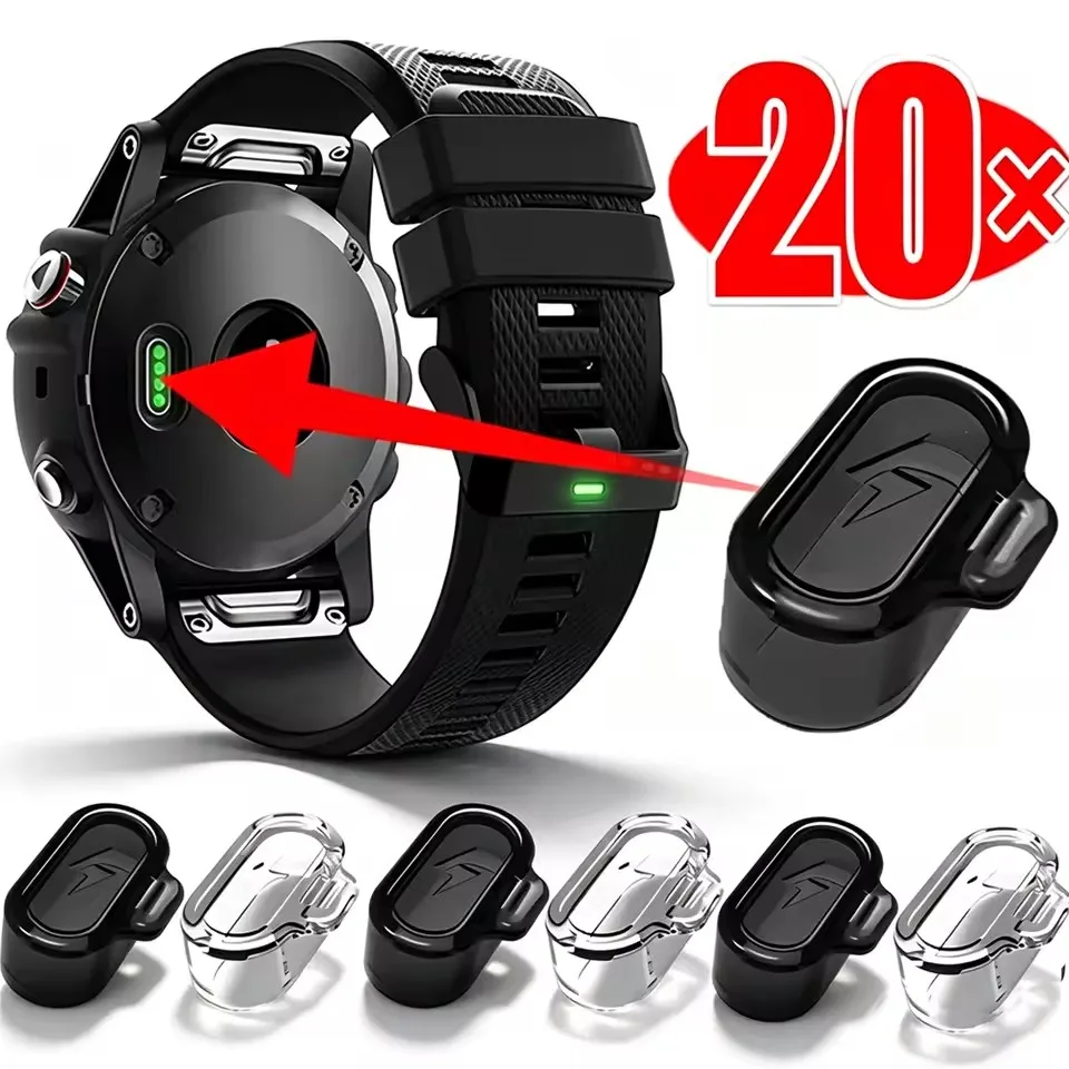 Charging Port Dustproof Plug Cover Protector Cap for Garmin Forerunner 955 945 255 Fenix 7 7S 7X 6 6S 6X TPU Clear Dust Cap Case
