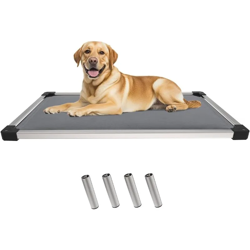 

Dog Bed for Crate, Chew-Proof Elevated Cot for Indoor, Durable & Washable Pet Bed for Extra Large Dogs, 56-Inch, Grey