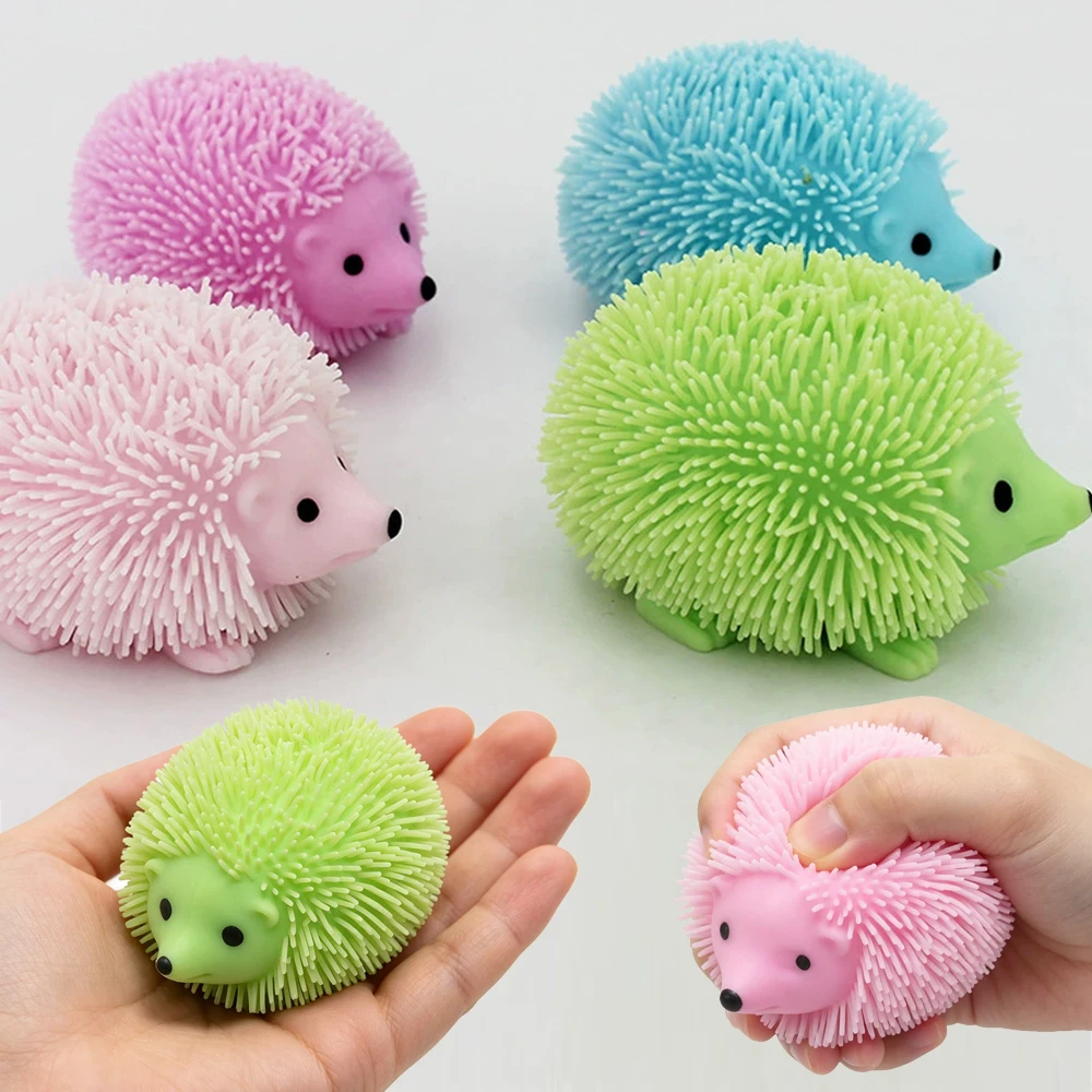 Igel-Bälle mit Glitzer, sensorische Fidget-Spielzeuge für Erwachsene, lustige, niedliche Quetsch-Stressabbau-Spielzeuge, Geburtstagsparty-Geschenke, Piñata-Füller