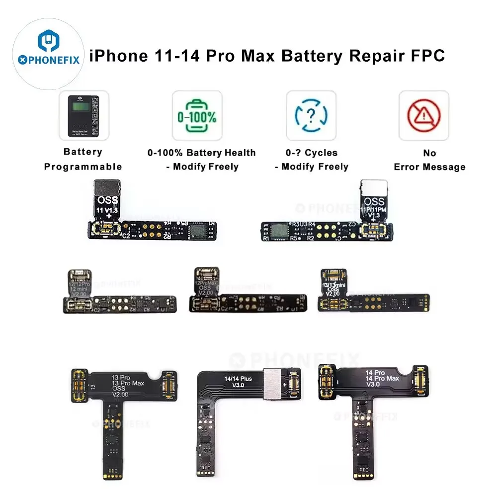 Programador de reparación de batería W12 Pro, caja W11 Pro para iPhone 11-15PM 0-100%, calibración de datos de salud de batería, reinicio de conteo