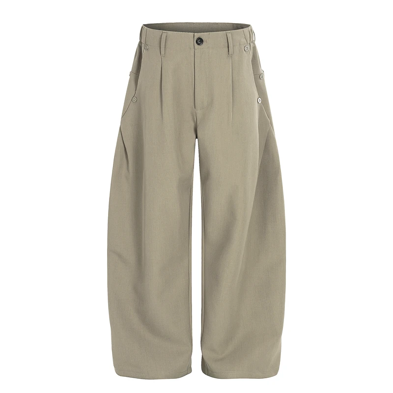 

GXFortune Premium Simple Design Bent Knife Suit Pants Loose Casual Trousers for Men And Women Cleanfit Comfortable Leisure Pants