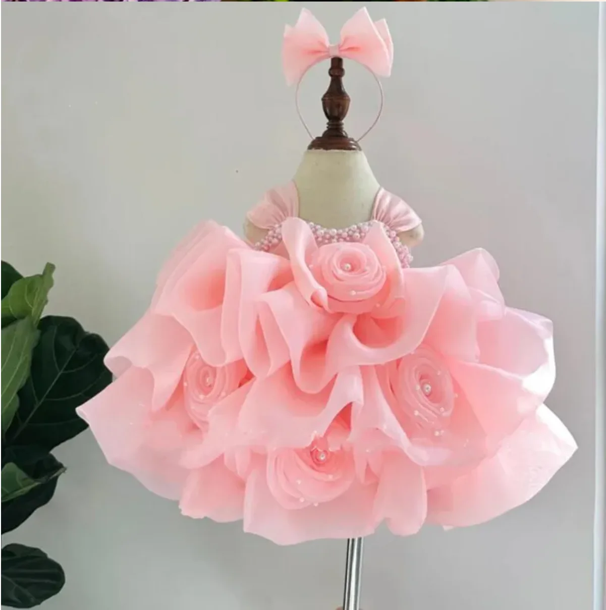 Baby Girl or Boy\'s Flower Princess Dress Birthday Party Formal Wedding Flower Princess Banquet