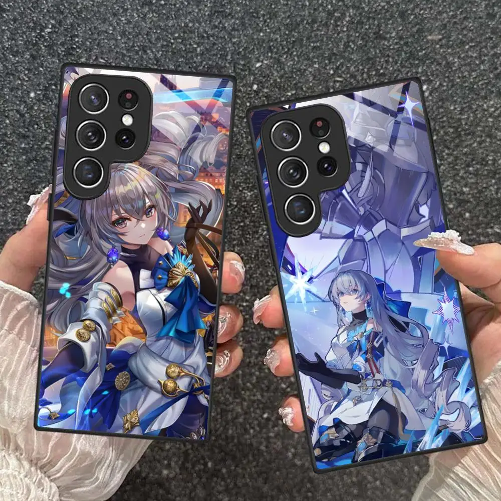 HSR Bronya Glass Mobile Phone Case for Samsung Galaxy A56 55 54 53 52 51 36 35 34 23 16 15 5G Colorful Cover