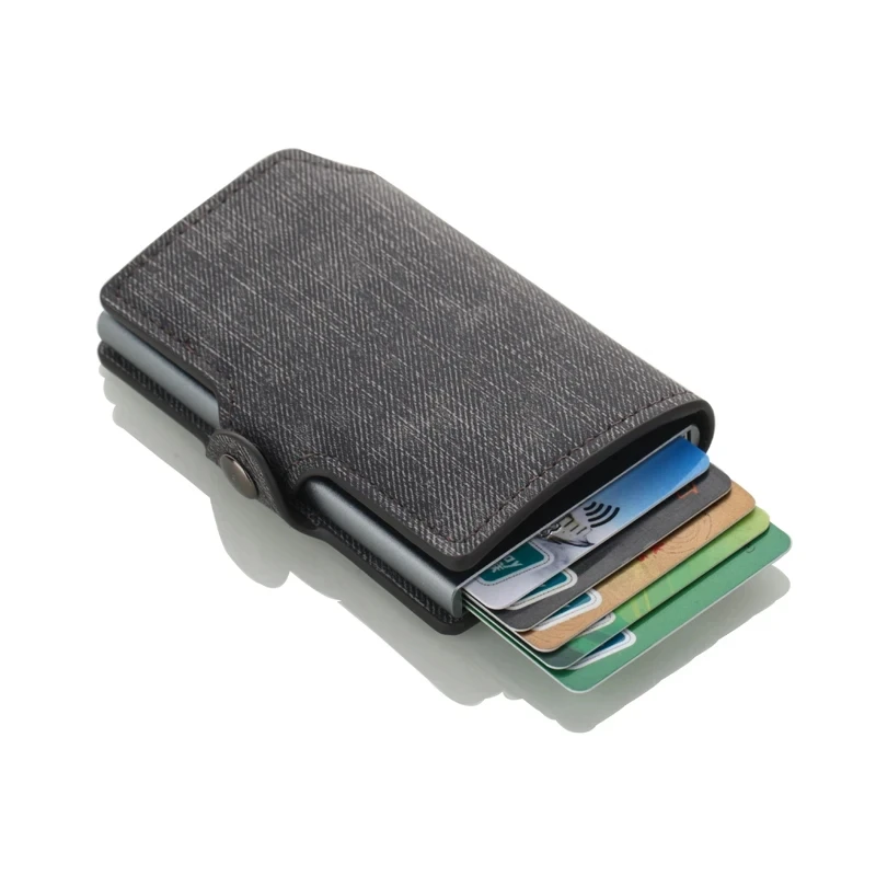 Luxury Business Leather Wallet Ultra-thin Men RFID Credit Card Holder Magic Small Money Bag Woman Purse 2023