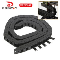 3DSWAY 3D Printer Parts Bridge Cable Chain 10x11mm Wire Transmission Carrier Plastic Drag Towline Black Nylon Cable For 3D Print