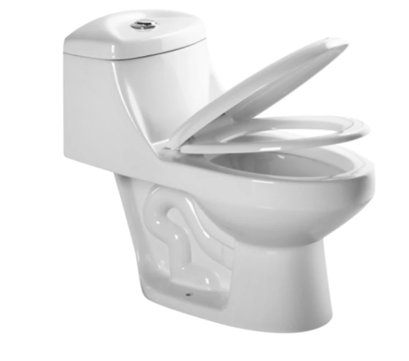 Bathroom Dual flush high-efficiency public one piece toilet soft-closing ceramic toilet bowl