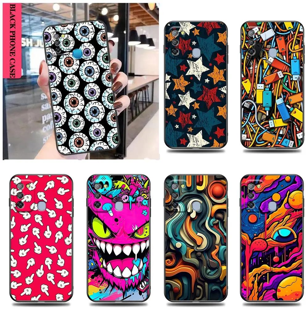 Abstract Dense Gesture Eyes Phone Case For Infinix CAMON 19 16 ZERO 30 X NEO 20 8 POVA 5 4 2 NEO2 NOTE 30 12 G96 11 10 8 Case