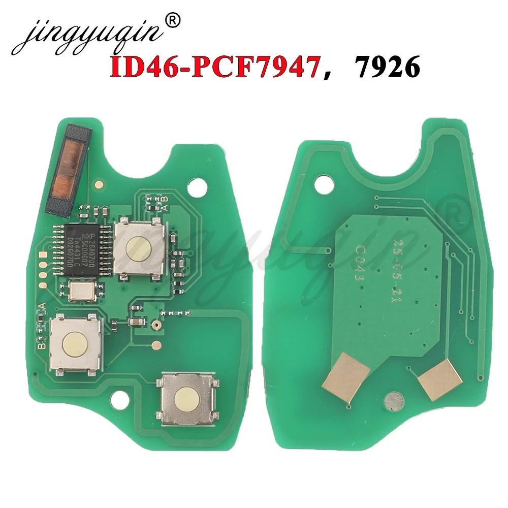 Jingyuqin 2 / 3BTN placa de circuito de llave remota de coche para Renault Clio Scenic Kangoo Megane PCF7946 / PCF7947 pcf7952E Chip