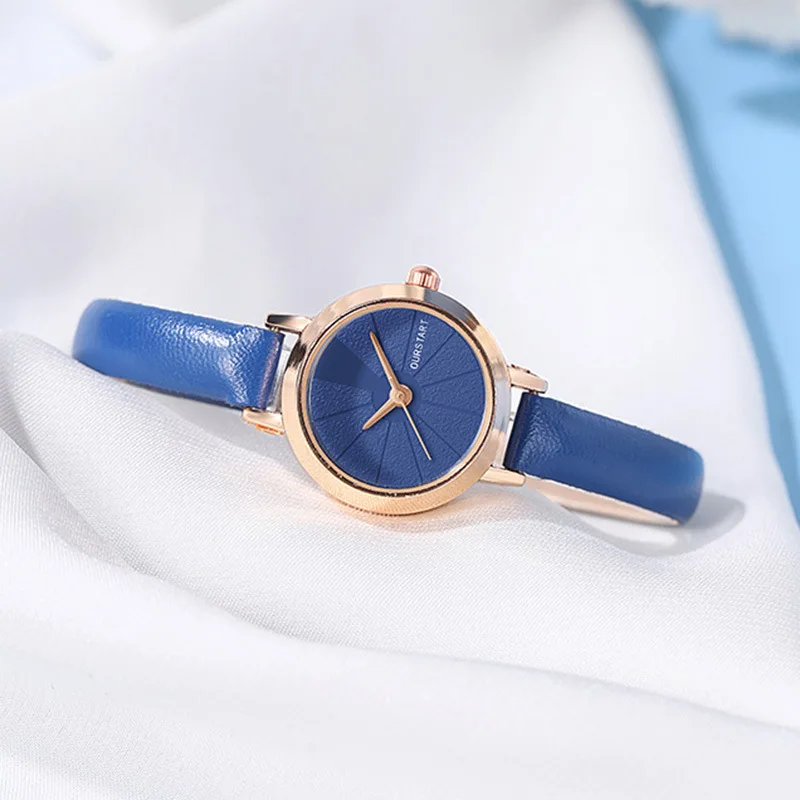 

Casual Fashion Wristwatch Relogio Small Women Quartz Watch Ladies Watches Solid Color Leather Strap Montre Femme Zegarek Damski