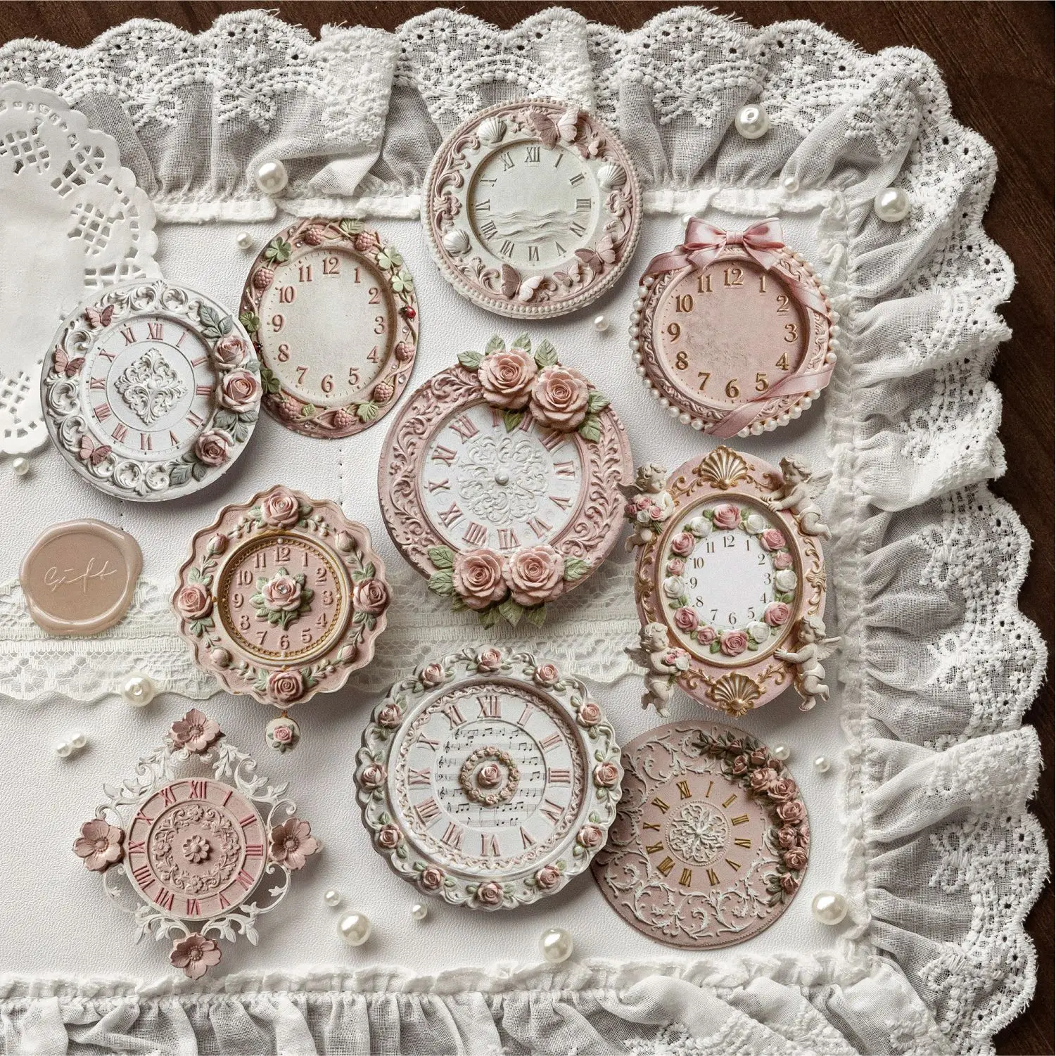 10pcs/1lot Kawaii Stationery Stickers Garden Clock Junk Journal Diary Decorative Mobile Stickers Scrapbooking DIY