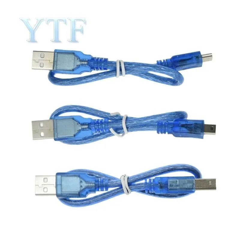 30CM USB Cable for Uno R3/Nano/MEGA/Leonardo/Pro Micro/DUE Blue High Quality A Type USB/Mini USB/Micro USB Cable For Arduino