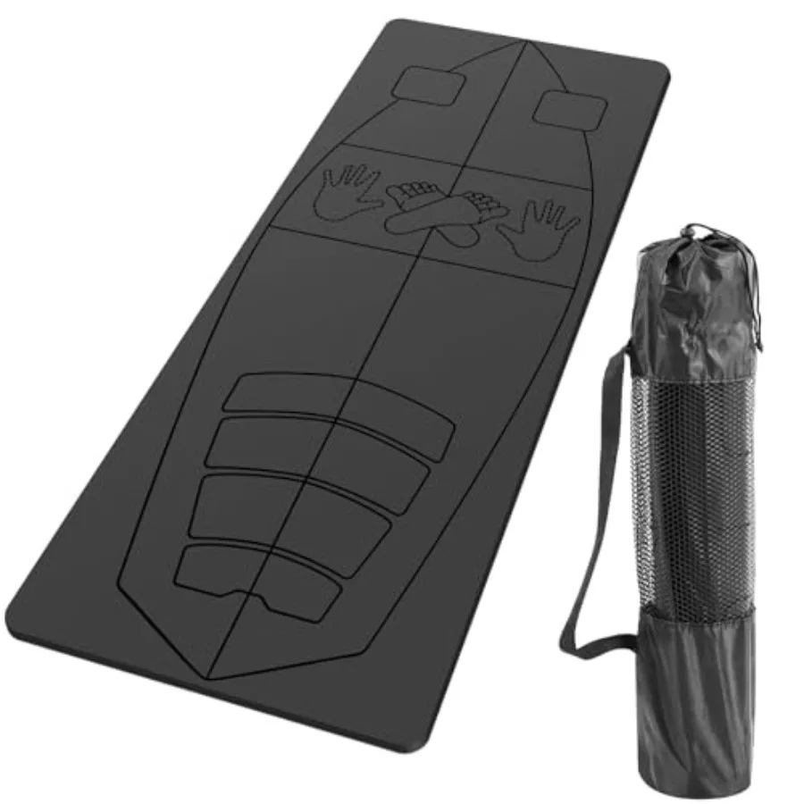 

Surf Mat for Pop-up Practice Surfing Balance Training 72" x 27" Extra Large Multi-purpose Foldable Rubber Yoga Mat Non Slip wit