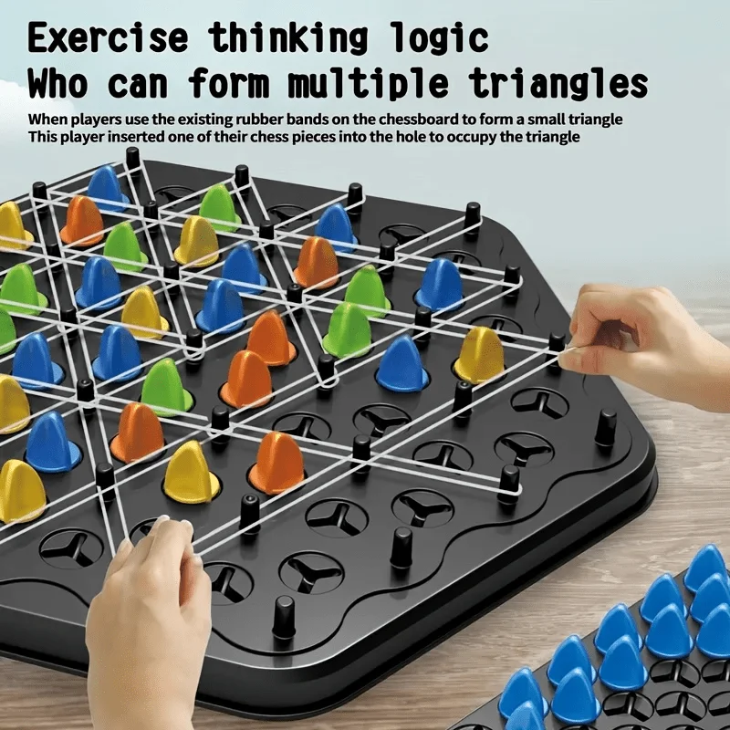 Triangle Chess Strategy Board Game Set - Multiplayer Mental Challenge Family Party & Social Activity, Enhances Analytical Skills