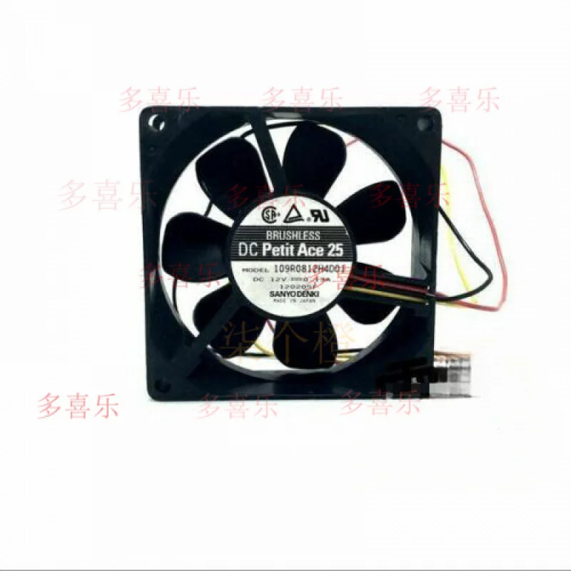 

EE 1pcs for Sanyo 109R0812H4D01 8025 8CM 12V 0.13A dual ball 3 wire cooling fan