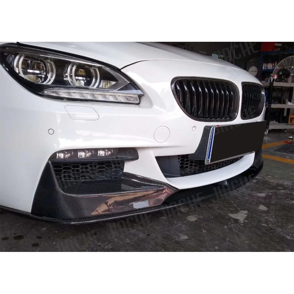 

Carbon Fiber Car Front Bumper Lip Splitters Flaps Cupwings for BMW 6 Series F06 F12 F13 M tech M sport 2012 - 2016 Spoiler FRP