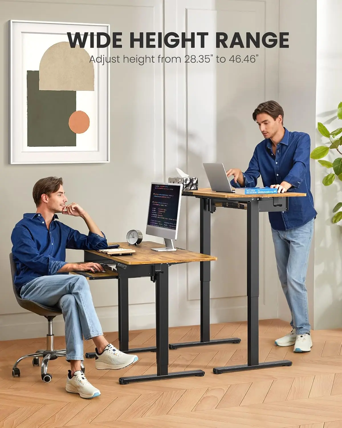 Wide Height Range - Great for Sitting or Standing