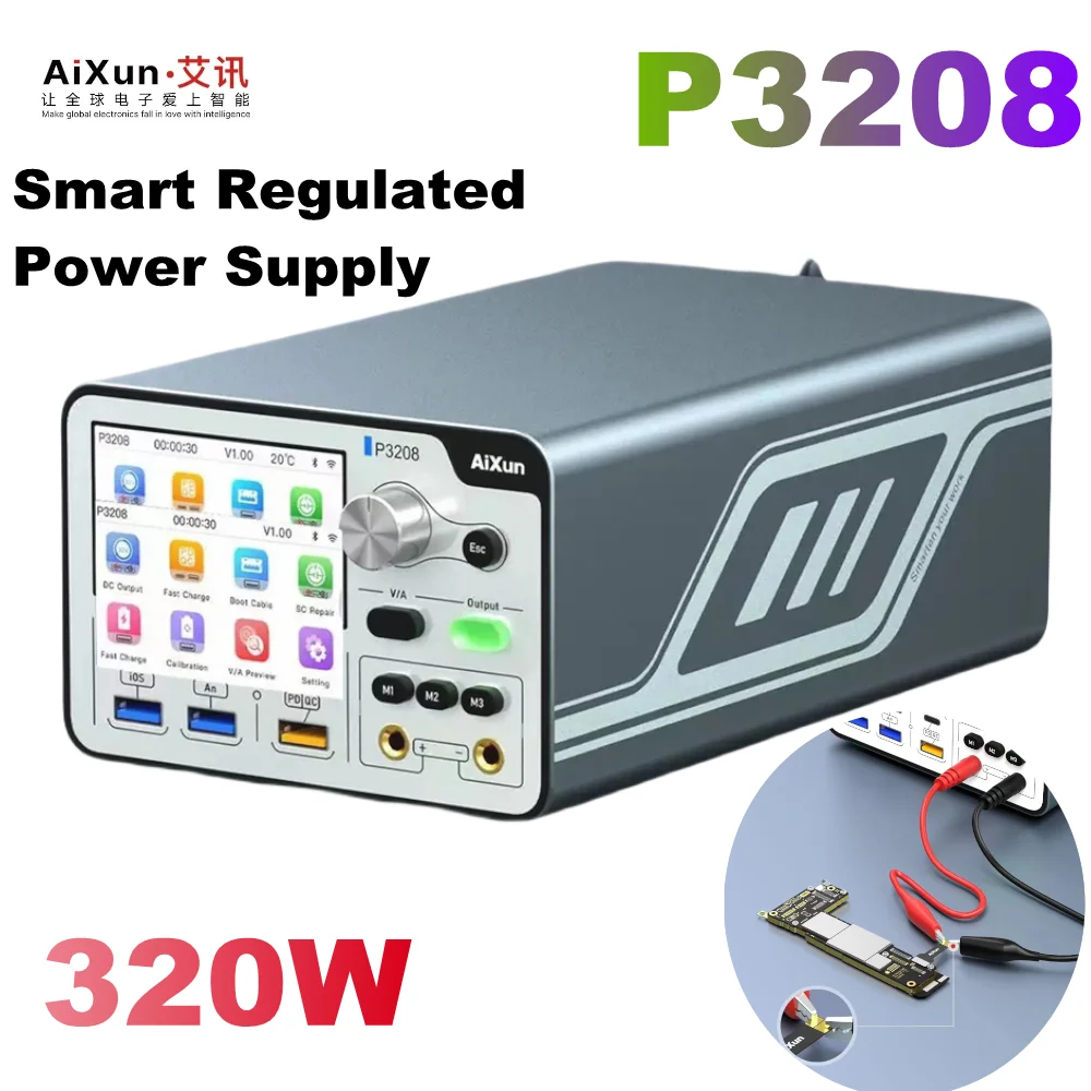 AIXUN P3208 مصدر طاقة تنظيمي ذكي لهاتف iPhone 7-16 PRO MAX اللوحة الأم التي تعمل بنظام أندرويد اختبار البطارية إصلاح الهاتف المحمول