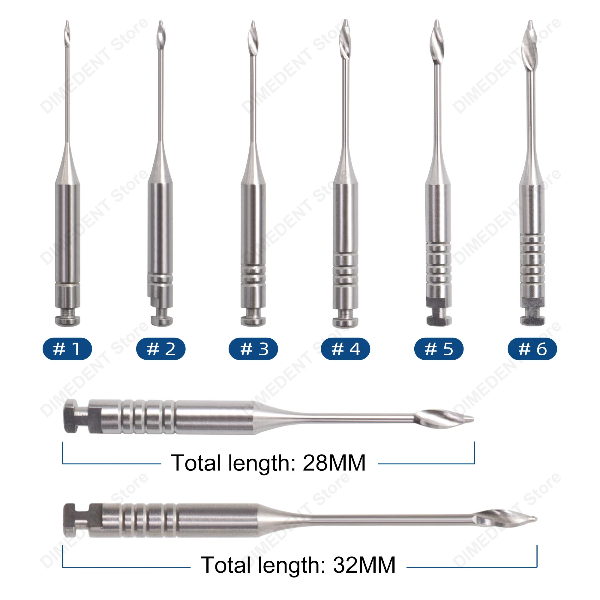 3 Boxes DIMEDENT Dental Endodontic Gates Drill Glidden Rotary 28/32mm Engine Use Stainless Steel Endo File Dentistry Instrument